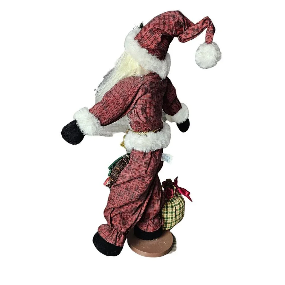 Main Joy Limited Santa Claus Plush Farmhouse Primitive Standing 22